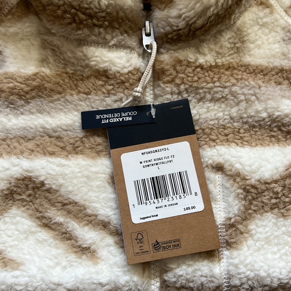 The North Face Women's Printed Ridge Fleece Full-Zip Jacket GDWTNFMTFRLLPRT - Picture 9 of 13